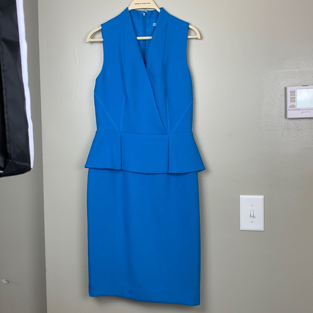 Antonio Melani Reed dress, color Baltic Blue, size 6.